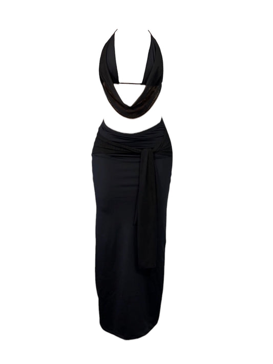 HALTER SET NEGRO