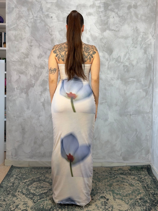 VESTIDO HALTER FLORES