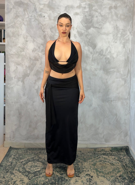 HALTER SET NEGRO