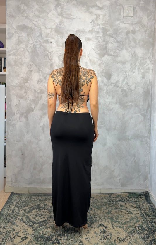 TOP HALTER NEGRO
