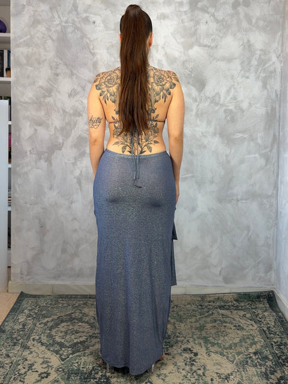 TOP HALTER AZÚL BRILLANTE